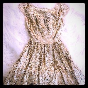 Gold sequin dress